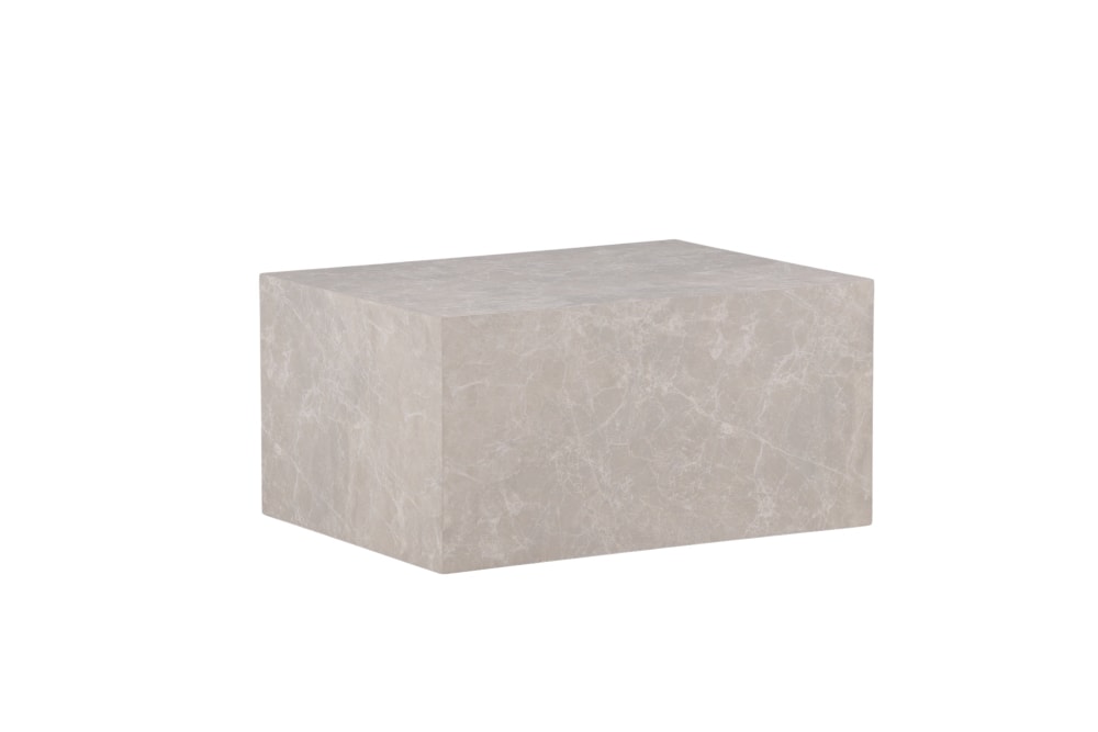 Venture Design York sofabord i beige marmor-look 80 x 60 x H40 cm