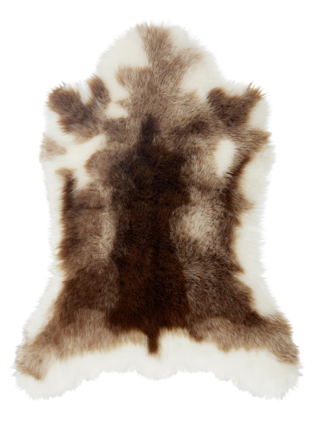 Skinnwille imiteret rensdyrskind brun 90 × 110 cm
