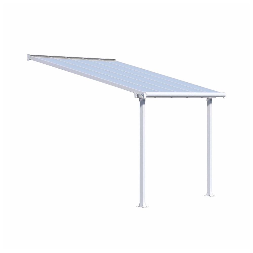 Palram - Canopia Olympia premium halvtag/terrasseoverdækning grå 16 m2 546x295 cm