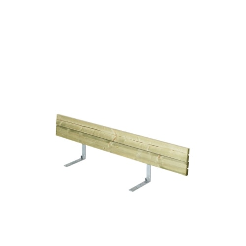 Plus ryglæn i grundmalet gråbrun til plankebænk 166 cm