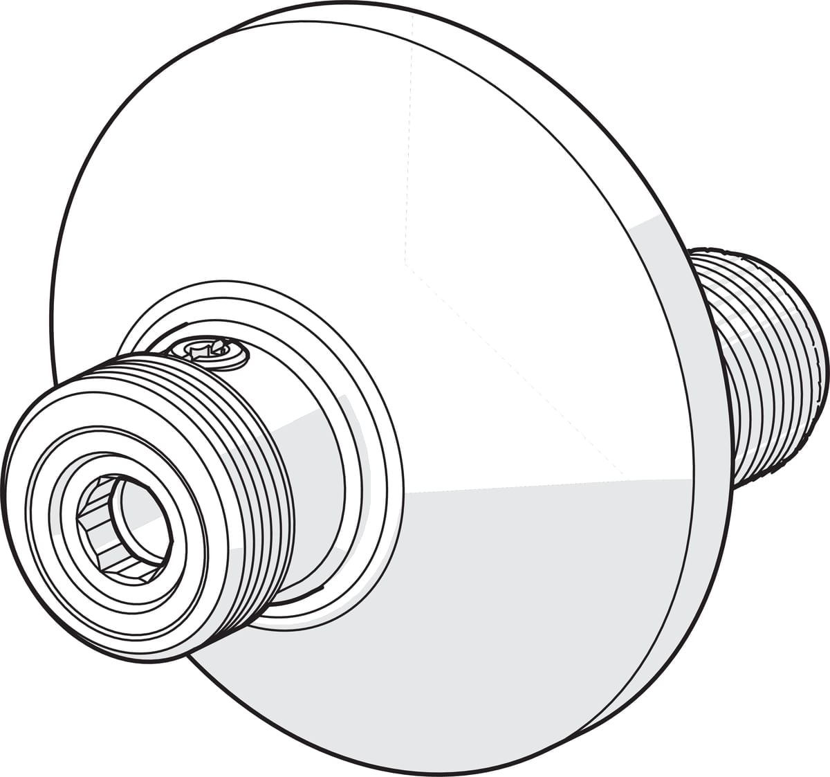 Oras ex-forskruning i krom med afspærring og rosetter