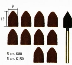 Proxxon slibekap med holder k80 og k150 2x5 stk.Proxxon nr. 28987