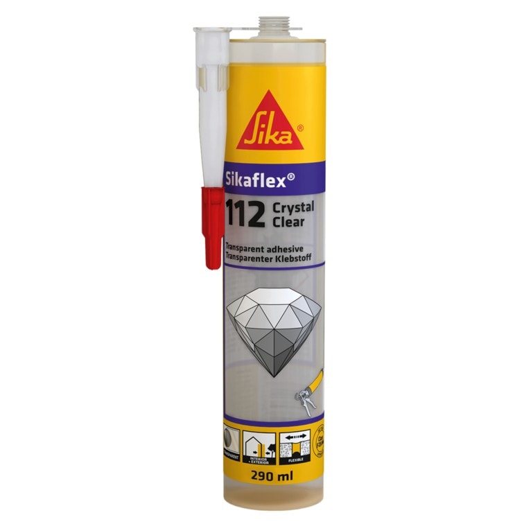 Sika SikaFlex-112 Crystal Clear montagelim og fugemasse klar 290 ml