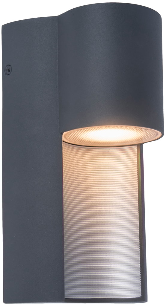 Lutec Urban væglampe i mørkegrå/klar GU10 IP54