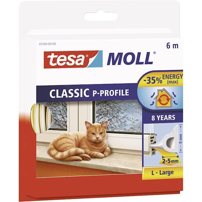 Tesa tesamoll P-profil selvklæbende tætningsliste vinduer og døre