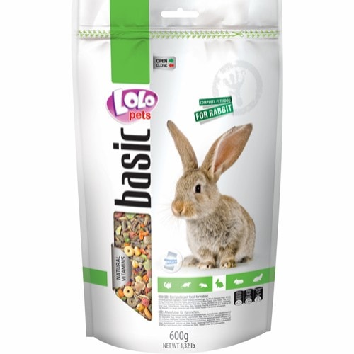 Lolo Pets Basic kaninfoder, genluk 600 gram