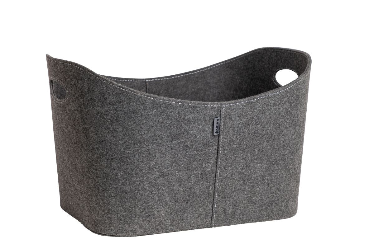 Aduro Baseline oval brændekurv i grå filt