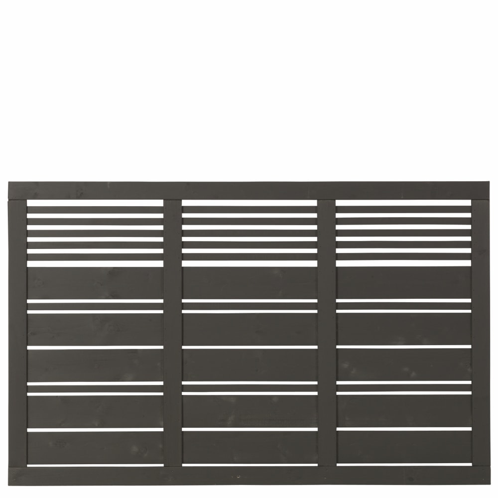 Plus Silence hegn grundmalet umbragrå RAL 7022 176 x 110 cm