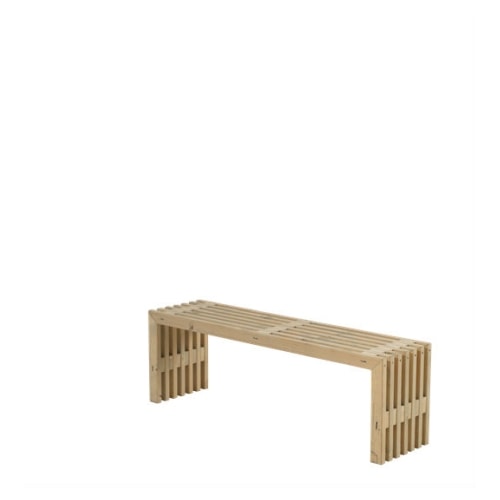 Plus Rustik Design trallebænk i grundmalet sort 138 x 36 x 45 cm