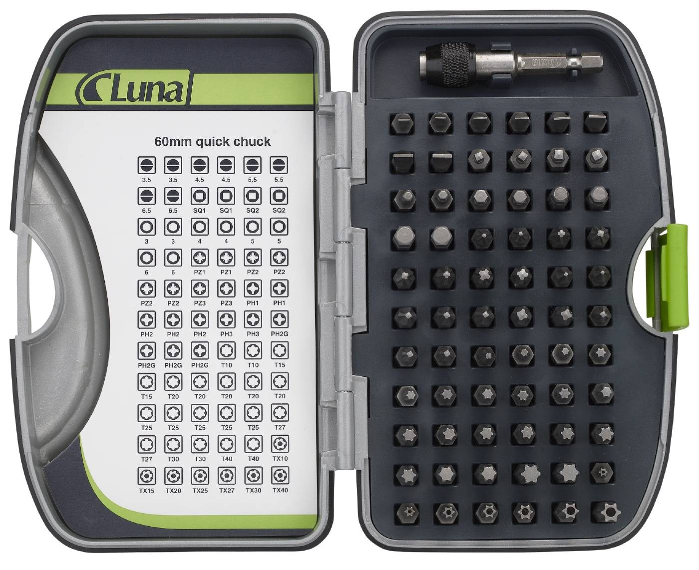 Luna bitssæt 1/4" 67 dele | Bits til skruetrækker | Elektriske & Batteriværktøjer
