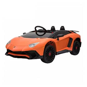 Nordic Play Lamborghini Aventador Premium elbil i orange med batteri og lader