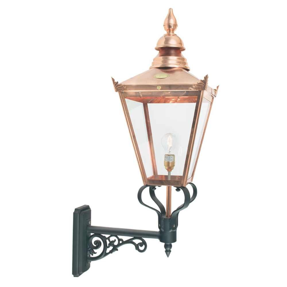 Norlys Chelsea væglampe på arm stor kobber E27 IP44