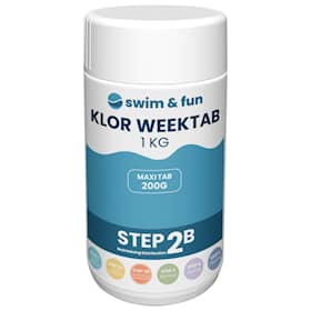 Swim & Fun Klor WeekTab langsomklor tabletter 200g 1 kg