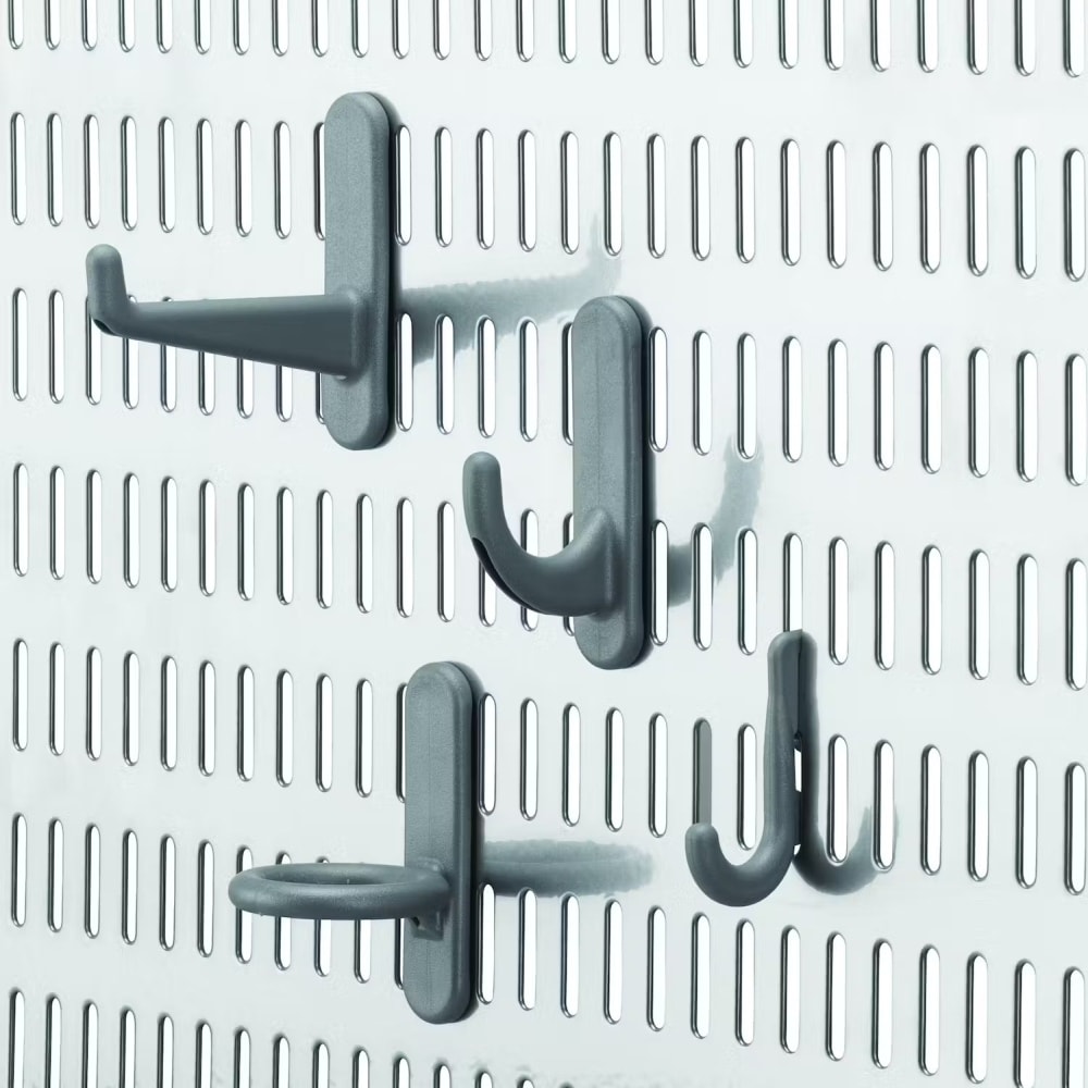 Ellfa kroge platin til opbevaringstavle multipak 12 stk.