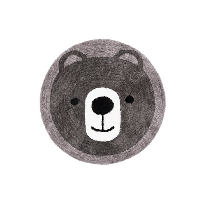 4Living Bear gulvtæppe i grå Ø100 cm