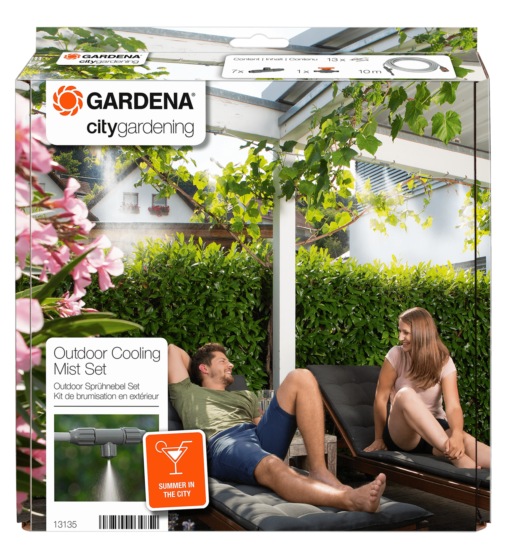 Gardena City Gardening Fine mist sæt med 7 micro-tågedyser og 10 m slange