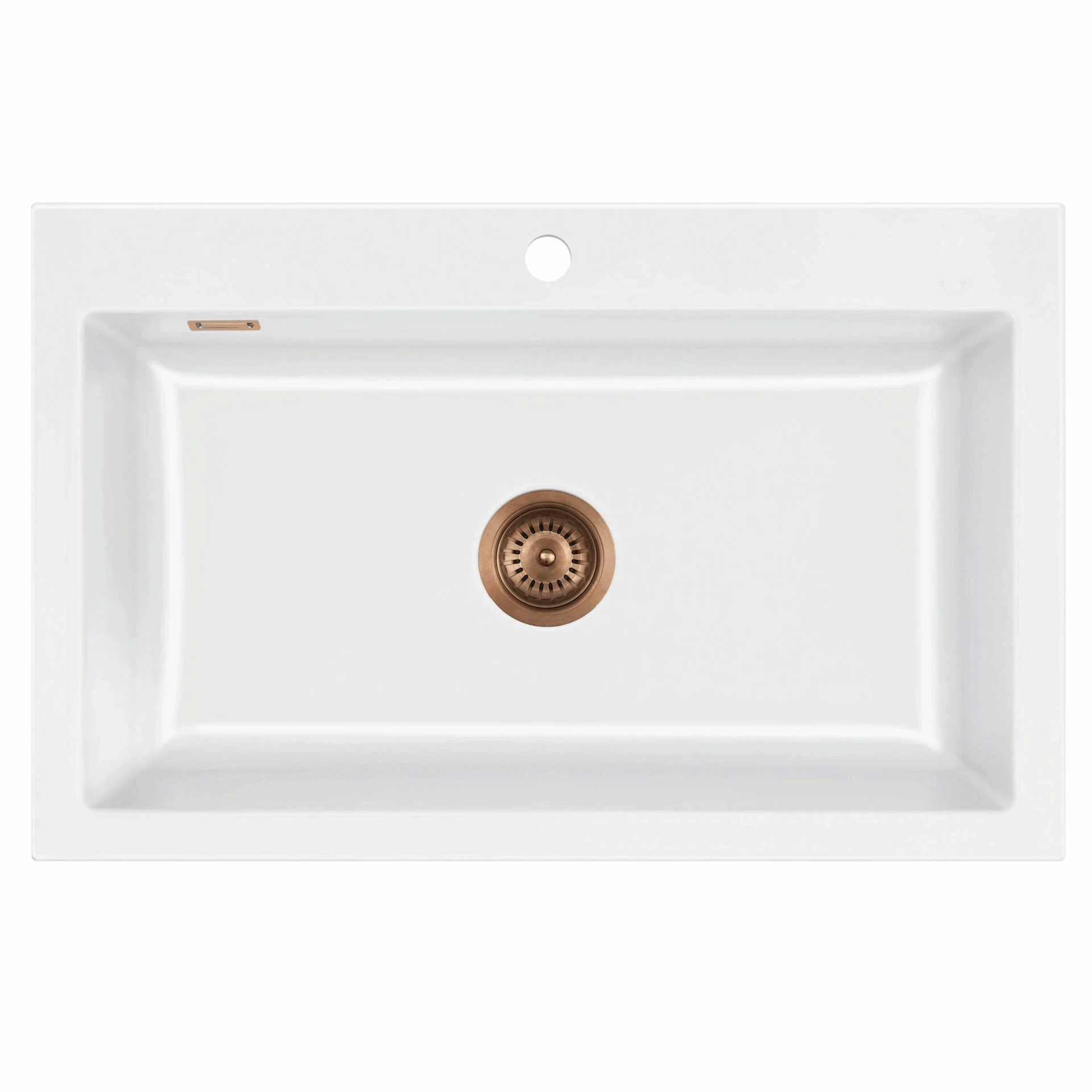 Lavabo Mera 80 køkkenvask matsort keramik/krom afløb 800x510x200 mm