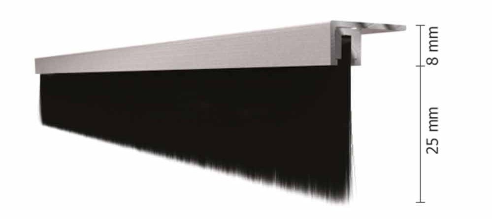 DAFA børsteliste alu 25V 1 meter