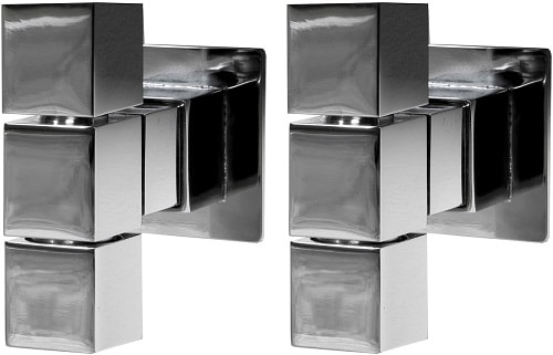 Kriss 4K2 Manuel Plus ventilsæt i krom, vinkelløbende, komplet.