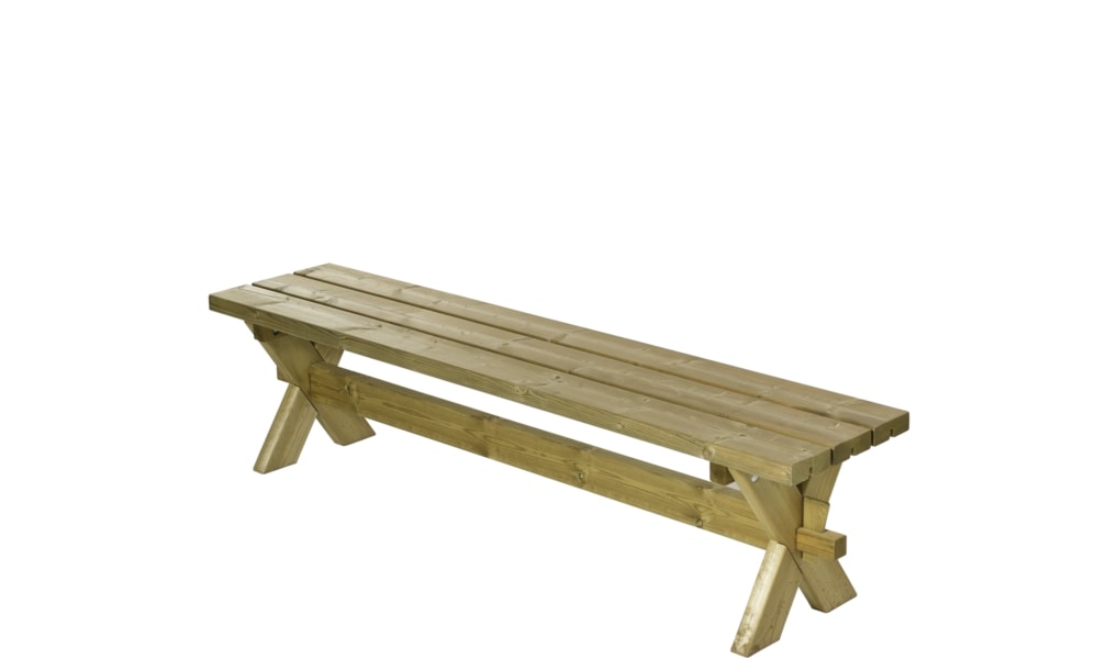 Plus Plankebænk Nostalgi grundmalet i gråbrun177 x 38 x 44 cm 18591-18