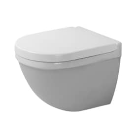 Duravit Starck 3 compact væghængt toilet 48 cm skjult montering og WonderGliss