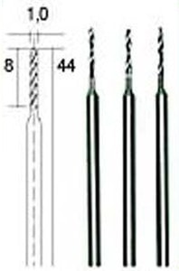 Proxxon spiralbor 1,0 mm. 3 stk.Proxxon nr. 28854