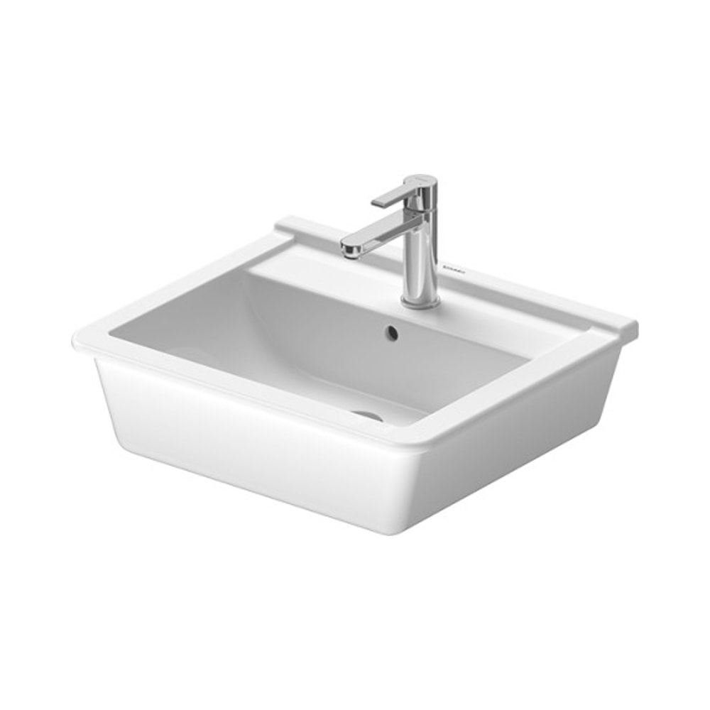 Duravit Starck 3 vask 56 x 46 cm til nedfældning med WonderGliss