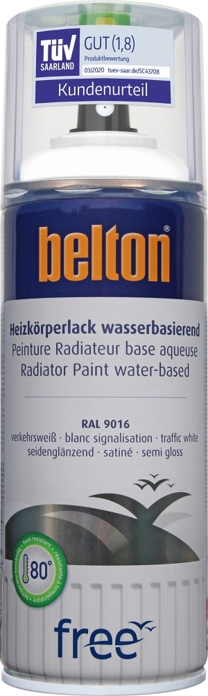 Belton Free semi gloss farvespray til radiator
