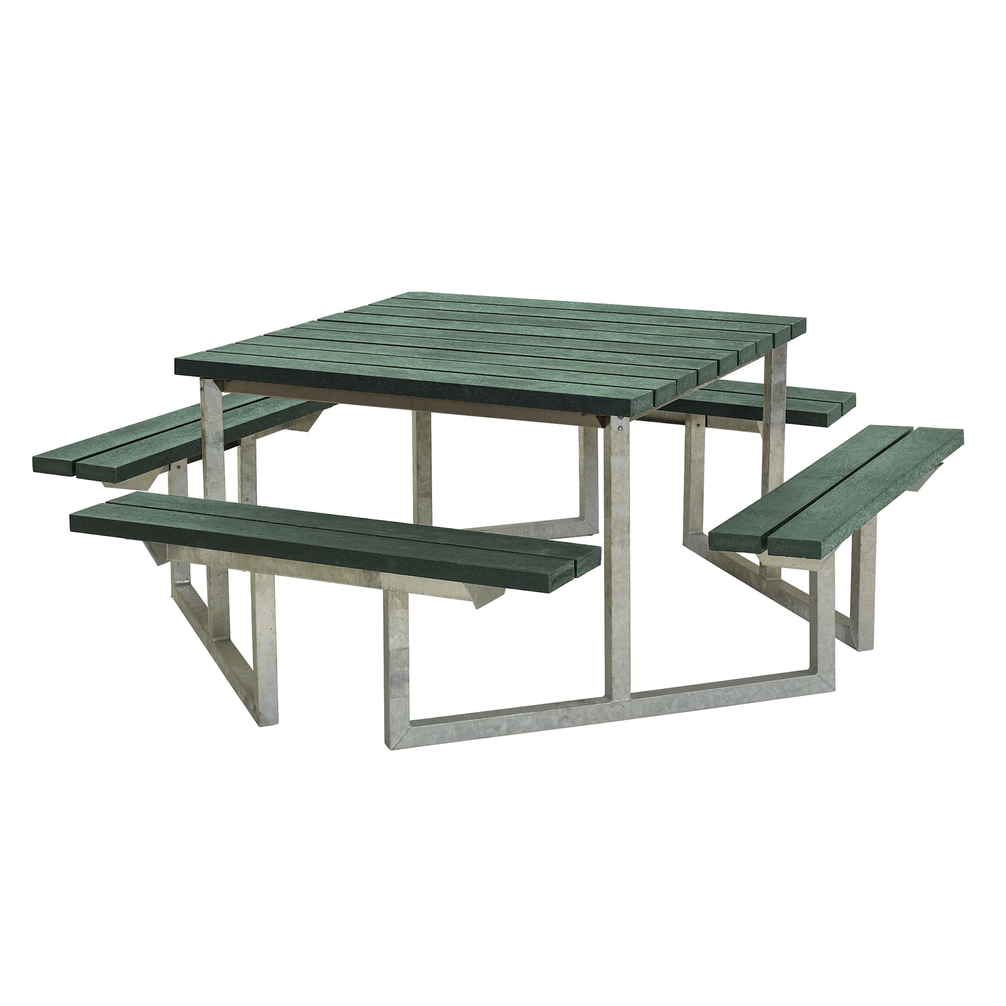 Plus Twist bord/bænkesæt ReTex grøn med 4 ryglæn 227 cm