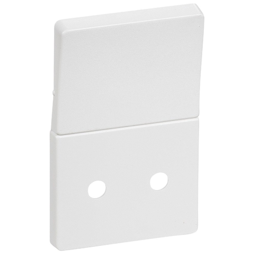 LK Fuga afdækning for stikkontakt med afbryder hvid 2-pol uden jord 1 1/2 modul