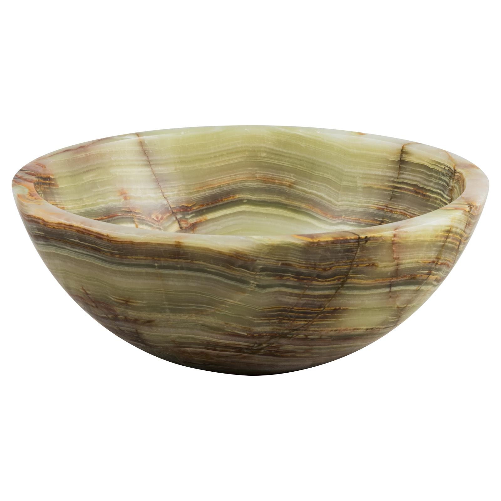 GemLook GL87 håndlavet håndvask i grøn onyx Ø40 cm