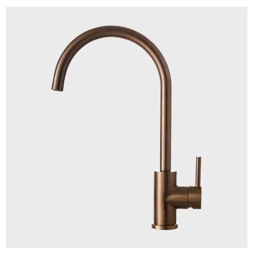 Primy Steel Curve Amber køkkenarmatur i kobber