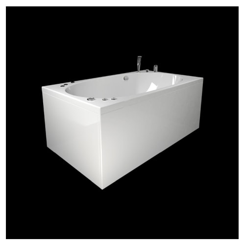 Westerbergs Norden 160 Comfort badekar med front og armatur i karkant 157 x 90 cm