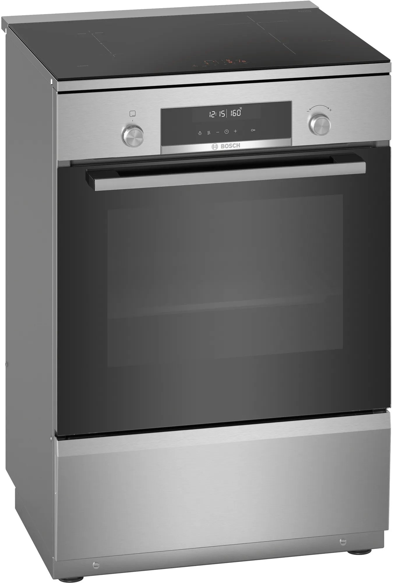 Bosch Serie 6 komfur rustfri glaskeramisk induktionskogeplade/ovn 63L HLS79W351U