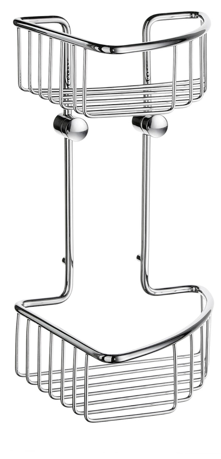 Smedbo Sideline brusekurv dobbelt hjørne krom 165 x 165 x 295 mm