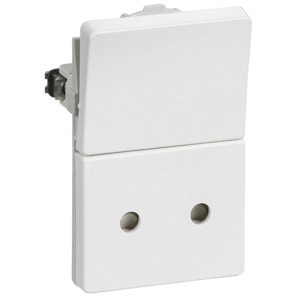 LK Fuga stikkontakt med afbryder hvid 2-pol 1 1/2 modul