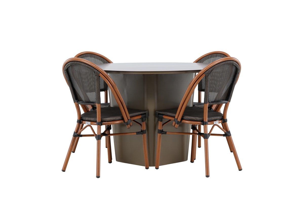 Venture Design Santa Fe & Guarda møbelsæt med bord og 4 caféstole