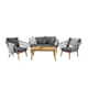 Venture Design Chania loungesæt i akacia og grå reb med hynder