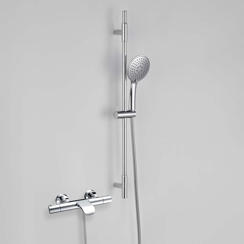 Bathlife Pärla brusesæt i krom med Brusa Tapp badekarstermostat