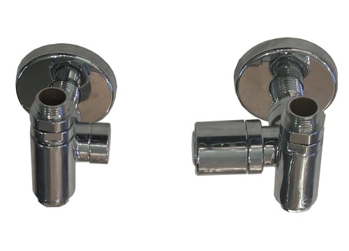 Kriss Corner Combi manuelt ventilsæt i krom,vinkelløbende til kombidrift.