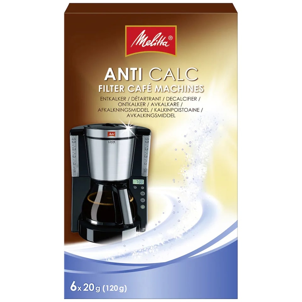Melitta afkalkningspulver til filtermaskine 6 x 20 gram