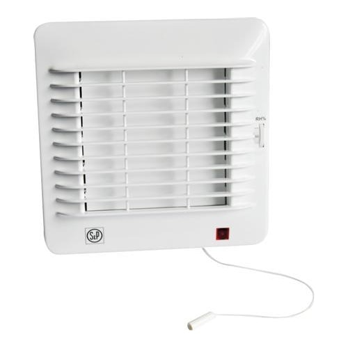 Thermex EDM 100 CHZM badeværelsesventilator med snor, hygrostat og kuglelejer