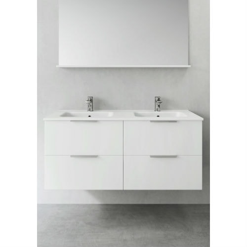 Hafa Shape vaskeskab i blank hvid med 4 skuffer 120 cm