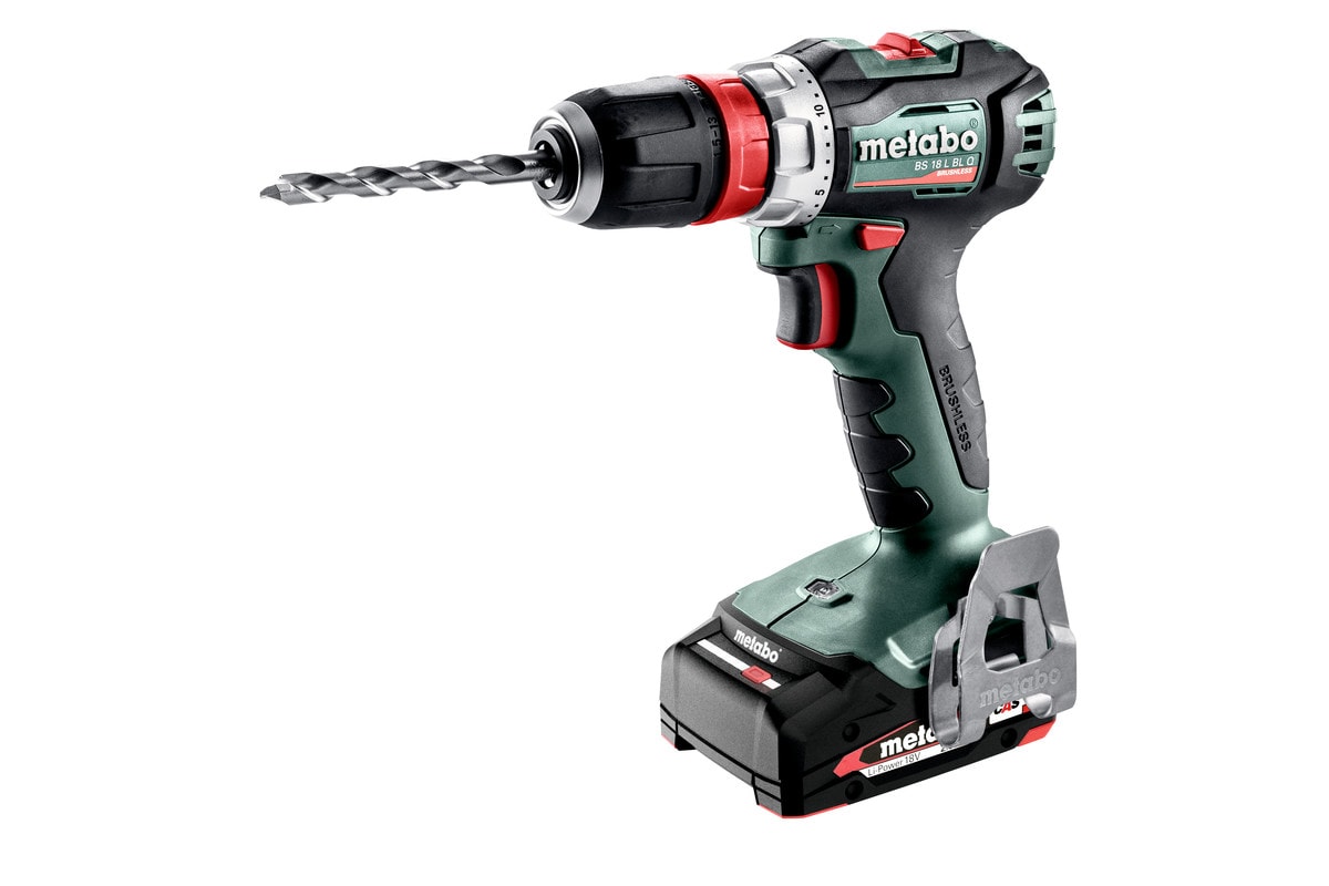 Metabo skruetrækker BS 18 L BL Q med 2x2Ah batterier og lader