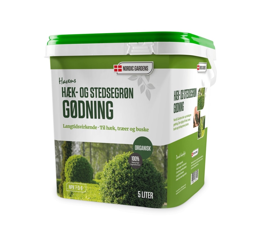 Nordic Gardens hæk- og stedsegrøngødning 5 liter
