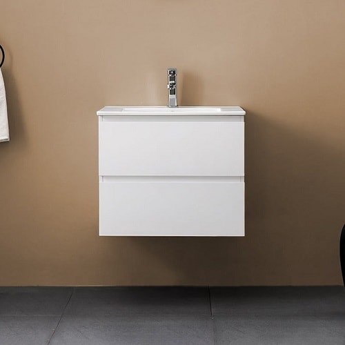 Bathlife Eufori 1200 vaskeskab i hvid med porcelænsvask