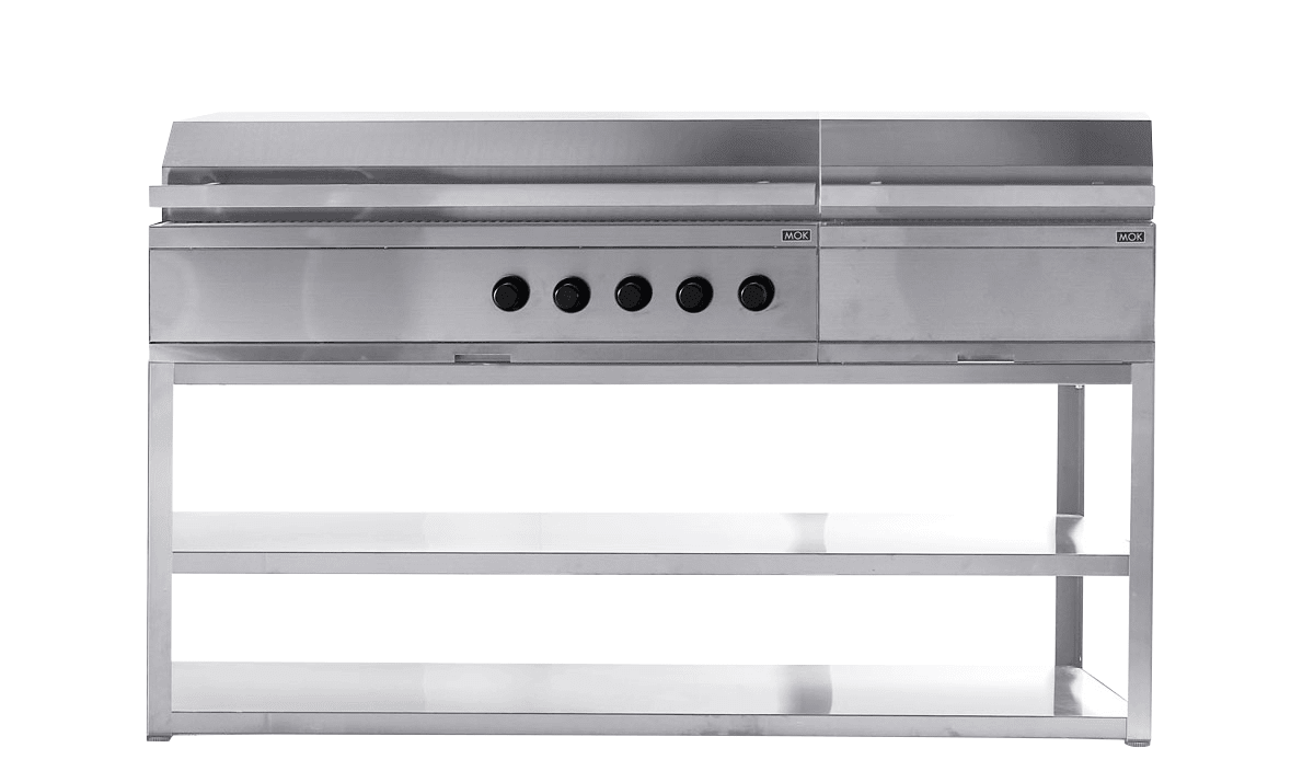 Myoutdoorkitchen Nordic Line fritstående gas- og kulgrill rustfri