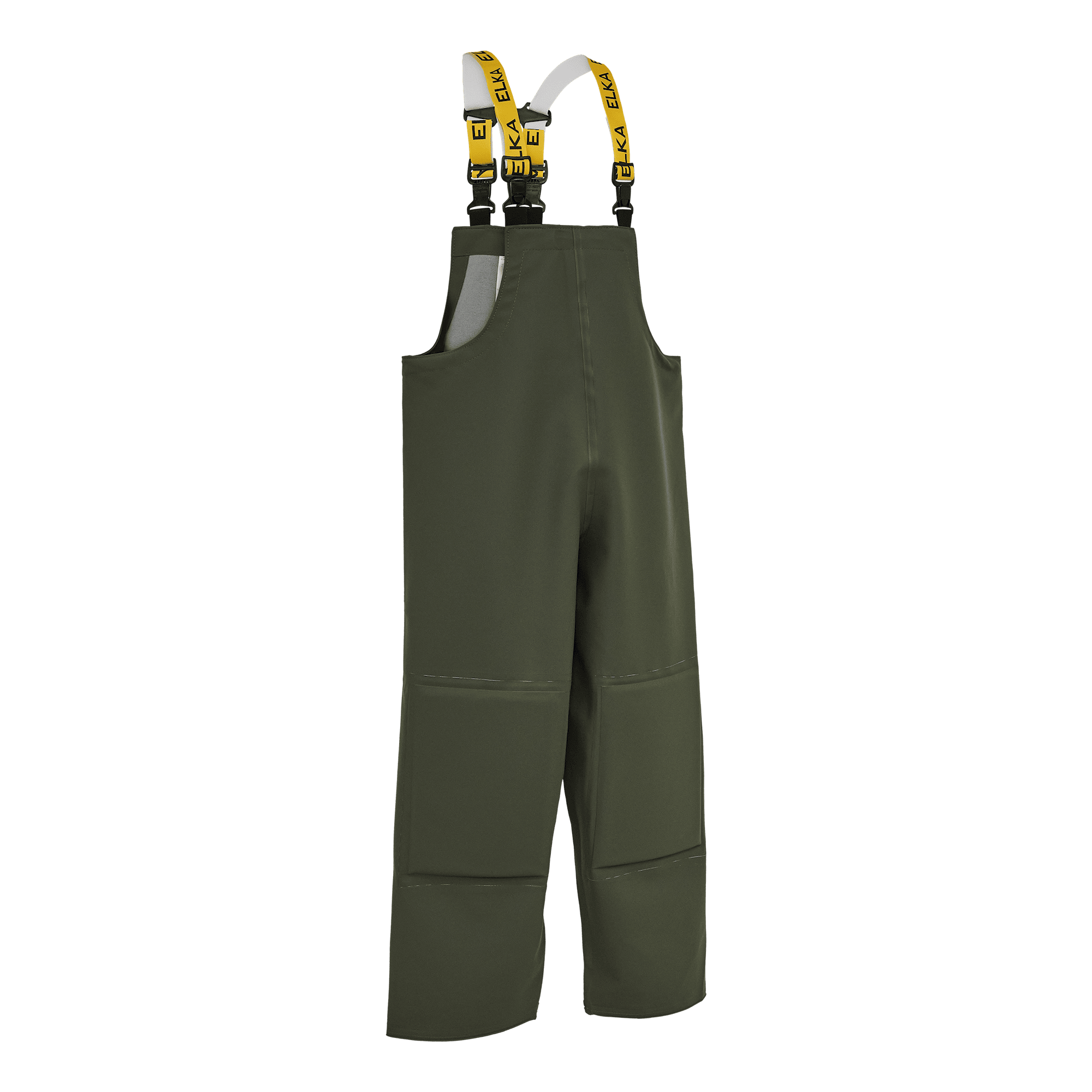 Elka PVC regnoverall m/knæforstærkning - Oliven - 5XL