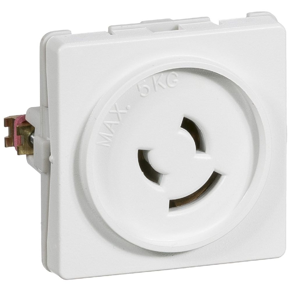 LK Fuga lampestik hvid 2-leder med jord