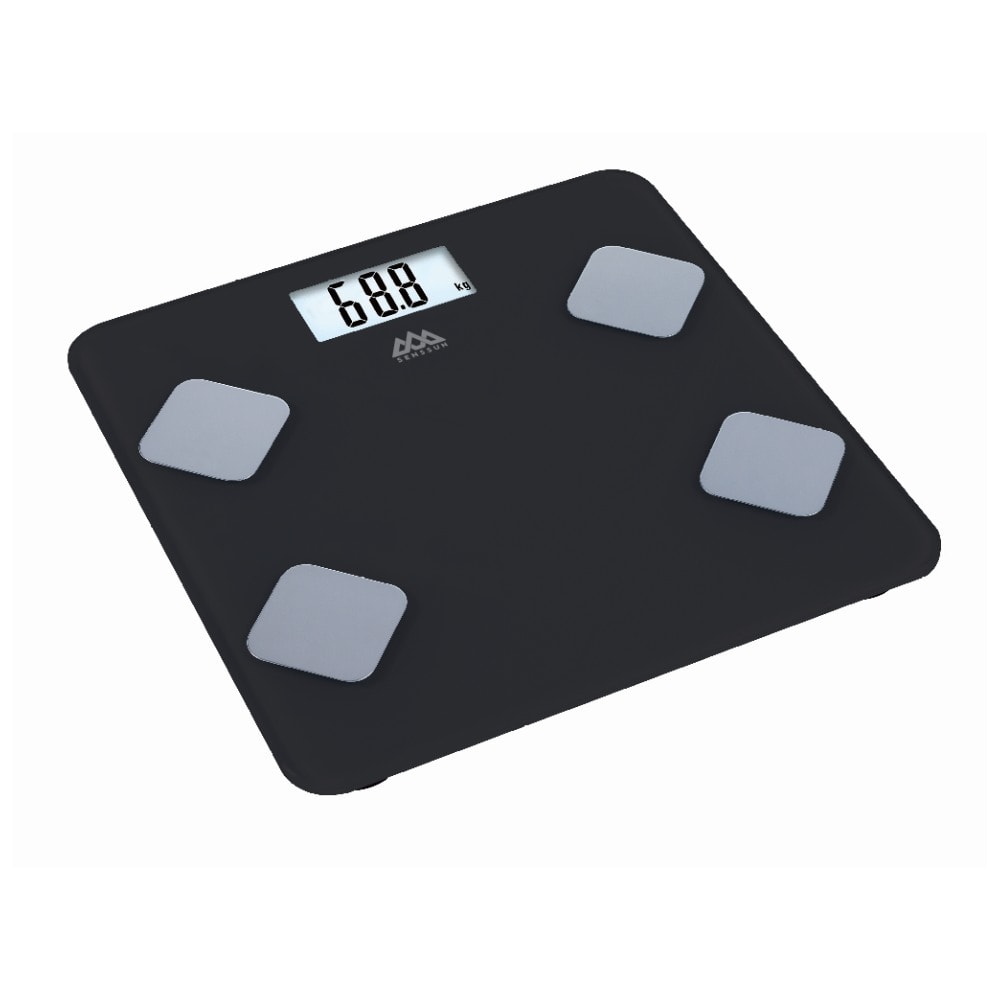 Nortiq 1031 Bluetooth personvægt i sort glas